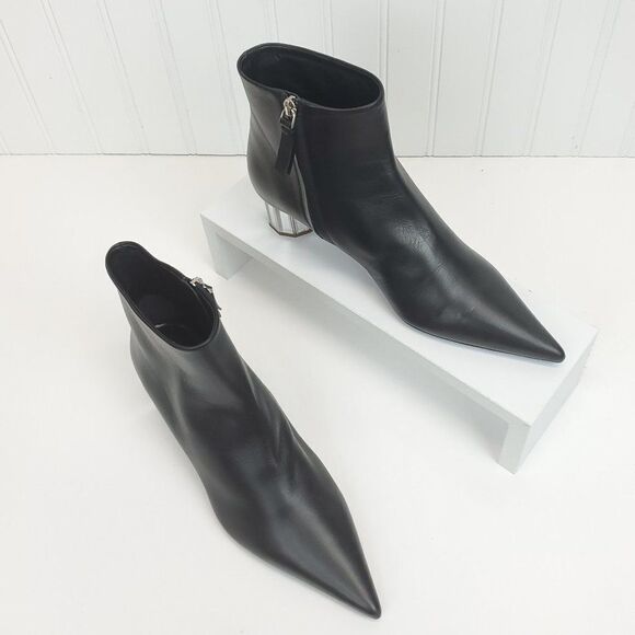 Proenza Schouler Mirrored Facet Heel Pointed Ankle Boots SH-050 - Picture 4 of 16